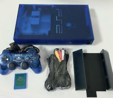 PS2 Ocean Blue Consola Soporte Controlador Juego en Caja Playstation2 EN CAJA NTSC-J Probado