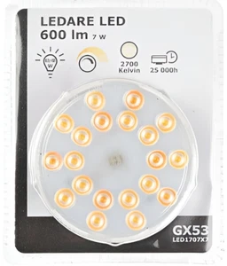 *IKEA LEDARE LED Bulb GX53 600lm Dimmable Warm Beam Angle 2700K LED1707X7 - Picture 1 of 4