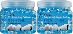 Clear Air Odor Eliminator Gel Beads - Air Freshener -  2 Pack - 12 Ounce
