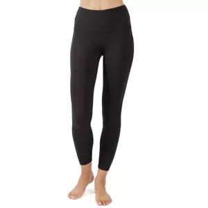 Yogalicious by Reflex Women's Lux High Rise Black Basic Ankle Legging - Picture 1 of 3