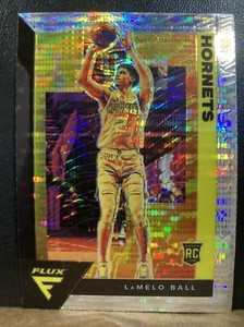 2020-21 LaMELO BALL Panini FLUX Rookie Holo Pulsar Prizm #201 Charlotte Hornets
