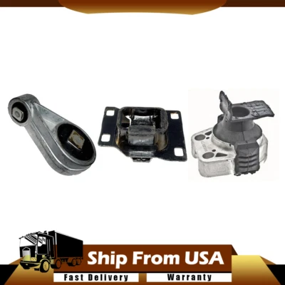 3 件发动机 Mt 发动机支架套件适用于 2005 - 2007 年福特福克斯 2.0L Dohc Mt 5 速 — 第 1/4 张图片