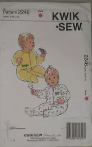Vintage 1990er Kwik Sew 2246 Baby Kleinkind Schlafanzug Größen S M L XL 0-18 Monate - Bild 1 von 2