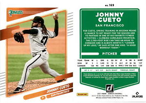 Johnny Cueto 2021 Donruss Baseball Card 169  San Francisco Giants