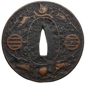 JAPANESE  SAMURAI SWORD  ANTIQUE ONIN MUROMACHI KATANA  TSUBA NTHK  CERTIFICATE - Picture 1 of 2