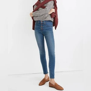 Jeans ajustados de tiro alto Madewell de 10" talla 23 nuevos con etiquetas - Imagen 1 de 11