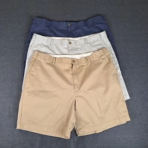 LL Bean Men's Shorts 44 Lot Of 3 Wrinkle Free Double L Chino Natural Fit Comfort - Picture 1 of 15