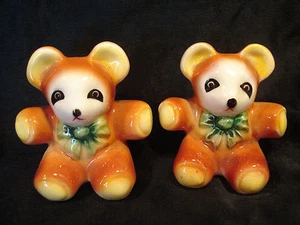 Vintage...Ceramic.....Teddy Bears.....Salt & Pepper Shakers.....Japan - Picture 1 of 3