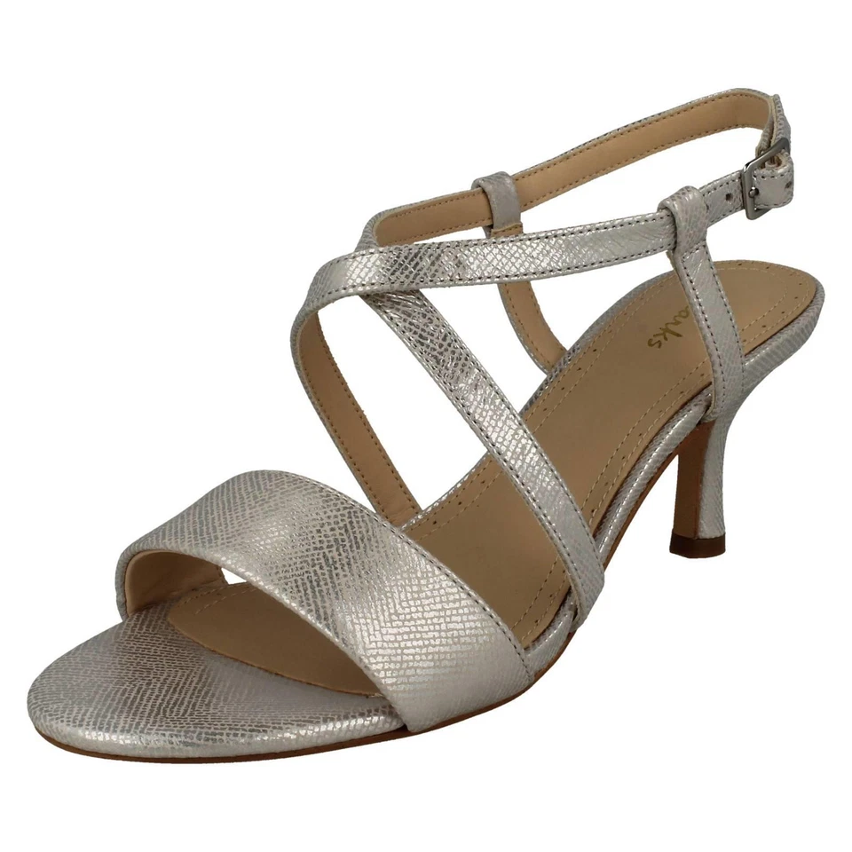 Mujer Clarks Amali Hebilla Tiras Sandalias de Tacón - Imagen 1 de 1