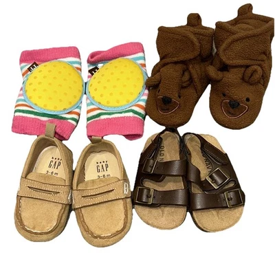 Lote Bebé Niño Zapatos Talla 2, 3-6 Meses de Antigüedad Azul Marino Bebé Gap Zapatos Zapatilla Penny Mocasín Foto 1 de 4