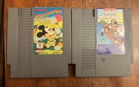 Mickey Mousecapade and Mickey's Safari in Letterland NES Nintendo