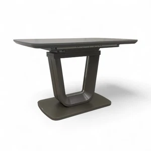 Fabb ‘Stockholm' High-Gloss Grey Tempered Glass 120cm Extending Dining Table NEW - Picture 1 of 9