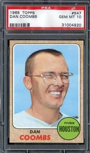 1968 Topps #547 Danny Coombs PSA 10 Astros - Bild 1 von 2