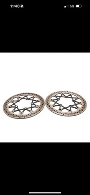 2007 2008 SUZUKI GSXR 1000 FRONT BRAKE ROTORS LEFT RIGHT DISCS SET STRAIGHT - Image 1 of 3