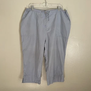 Lauren Ralph Lauren Algodón Pierna Ancha Ligero Carga Capris, Lavado Ligero - 18W - Imagen 1 de 9