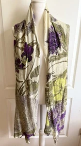 ONE HUNDRED STARS NEW ROYAL BOTANICAL GARDENS LONG SCARF 80 X 39 Floral - Picture 1 of 5