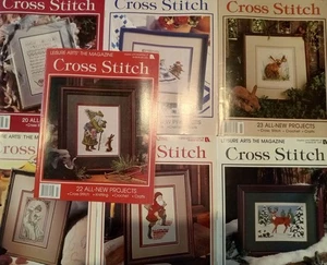 Lot 7 Leisure Arts Cross Stitch Magazines Cross Stitch Patterns Lot Pattern - Picture 1 of 4
