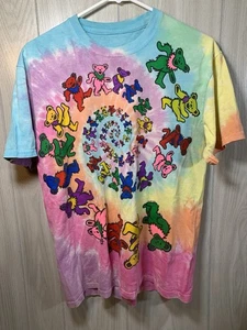 Grateful Dead Tie Dye Spiral Dancing Bears Shirt T-Shirt Vintage 1995 GDM Inc. - Bild 1 von 6