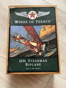 Wings Of Texaco 1931 Stearman Biplane ERTL 3rd Diecast Airplane Coin Bank N.O.S - Picture 1 of 6