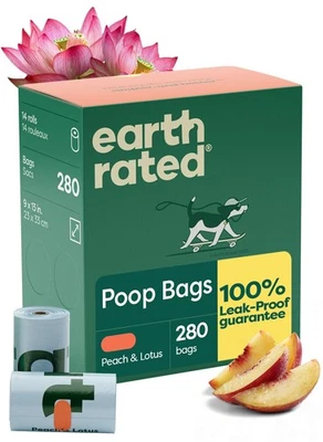 Bolsas de caca con clasificación Earth para perros, garantizadas a prueba de fugas y bolsa de residuos extra gruesa Foto 1 de 4