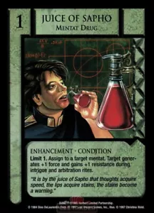 Dune CCG - Eye of the Storm JUICE OF SAPHO MENTAT DRUG GEM MINT unplyd - Picture 1 of 1