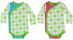 NWT JuDanzy Baby Boys Girls Green Apple Long Sleeve Kimono Bodysuit - Picture 1 of 4