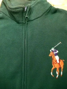 Neu Polo Ralph Lauren Jungen grün Fleecejacke 12 14 M Strickjacke großes Pony neu mit Etikett - Bild 1 von 2