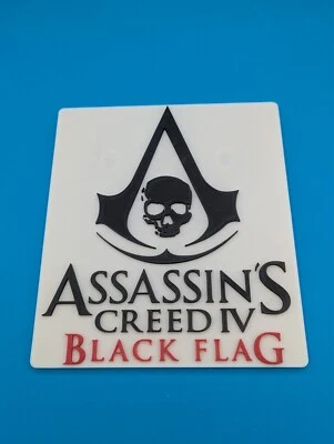 Fan Art - Assassins Creed IV- game logo  100mm tall - 3D printed.* - Image 1 of 3