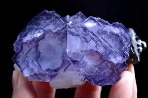 281g Natural Phantom Window Purple Fluorite & Arsenopyrite Mineral Specimen - Picture 1 of 10