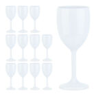 Copas de vino plástico blanco Vasos fiesta irrompibles Copas vino tinto set 12
