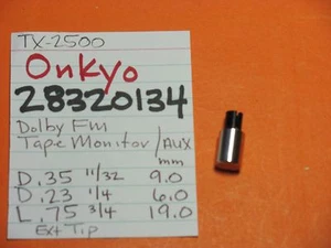 📈ONKYO 28320134 PUSH CAP KNOB TAPE MONITOR AUX  FM MUTING  TX-4500 TX-2500 - Picture 1 of 3