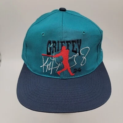 Ken Griffey JR Seattle Mariners Boeing Promo Snapback Cap Hat Vtg 1990s - Image 1 of 4