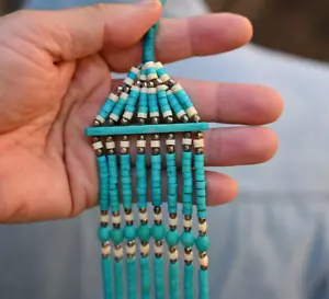 Collana turchese tinta sterling SouthWest stringa perle non marcate girocollo corallo - Foto 1 di 10