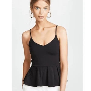 Susana Monaco -1620 NWT Women's Casey Peplum Cami Top Black XS - Picture 1 of 10
