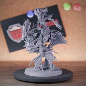 Merfolk Seahorse Rider Miniature Siren Monster Dungeons and Dragons Mini DnD 5e - Picture 1 of 8