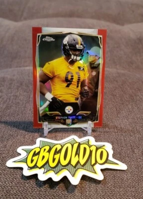 Stephon Tuitt 2014 Topps Chrome RED Refractor SSP Rookie Card RC /25 Steelers - Image 1 of 3