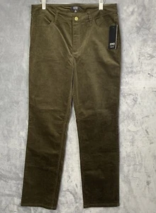 Jones New York Olive Green Straight Leg Pants Women's Size 8 Signature Fit - Picture 1 of 9