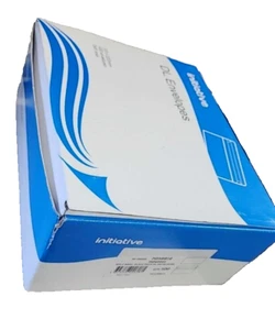 INITIATIVE DL ENVELOPES PLAINFACE SELF SEAL 80GSM 110 X 220MM WHITE x 500 Box - Picture 1 of 2