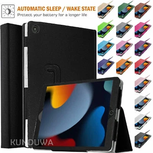 For Apple iPad 9th Generation 10.2 (2021) PU Leather Smart Flip Stand Case Cover - Picture 1 of 9
