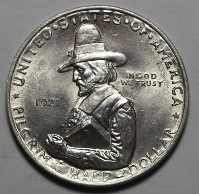 1921 Pilgrim Commemorative Half Dollar M516 - Image 1 of 2