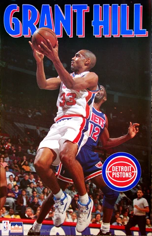 GRANT HILL 1994 Rookie Year Detroit Pistons Vintage Starline 22x34 POSTER Cover