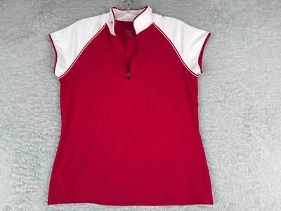 Schwinn Cycling Jersey Women Small Red White 1/4 Zip Short Sleeve Polyester - Image 1 of 4