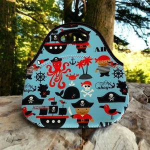 Koverz Neoprene Octopus Whale Crab Pirate Lunch Bag Zipper Closure - Picture 1 of 8