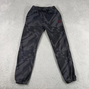 Air Jordan Joggers Youth Size L Gray Boys Sweatpants 12-13 Yrs Crazy Print Hole* - Picture 1 of 10
