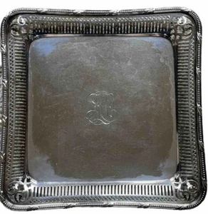 Gorham Silver Plate Pierced Rim Platter Serving Tray - Picture 1 of 5