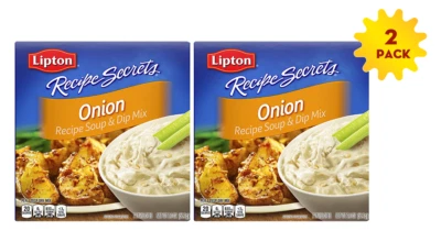 Mezcla de sopa seca y salsa de cebolla Lipton Recipe Secrets, paquetes de 2 oz x 2 Foto 1 de 4