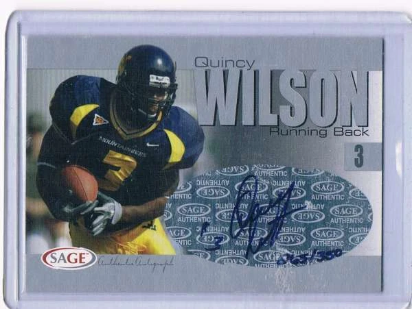 2004 SAGE Autographs Silver #A45 Quincy Wilson Auto /500  - Image 1 of 1