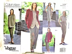 Vogue Patterns 1236 Size 8-12 Misses Jacket, Vest, Shirt, Skirt, Pants, Scarf - Picture 1 of 4