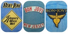Bon Jovi new jersey slippery when wet dagger embroidered back patch hard rock