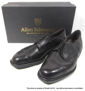 NUEVO EN CAJA ZAPATOS DE VESTIR ALLEN EDMONDS PARA HOMBRE TALLA 13 3E CUERO NEGRO Puntera - Imagen 1 de 6